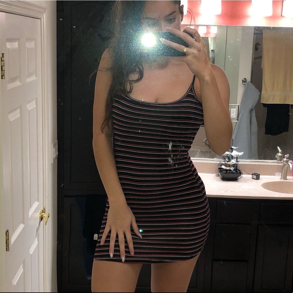 Striped mini dress